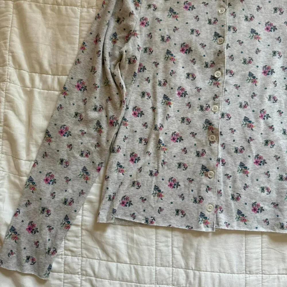 Justice girls xxl 16 18 Floral preppy polo‎ shirt Cottagecore preppy